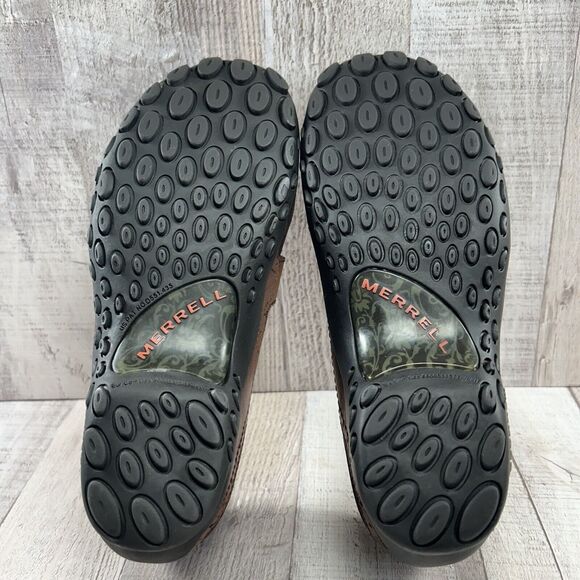 Merrell Womens 7 Plaza Bandeau Leather Suede Mary Jane Casual Shoe Slip On Brown - Picture 13 of 14